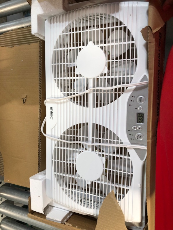 Photo 2 of *PARTS ONLY* Shinic 9-Inch Twin Window Fan with Remote