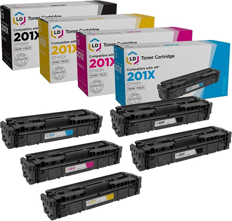 Photo 1 of SEE NOTES FOR COLOR***
LD Compatible Toner Cartridge Replacement for HP 201X High Yield 5 PACK