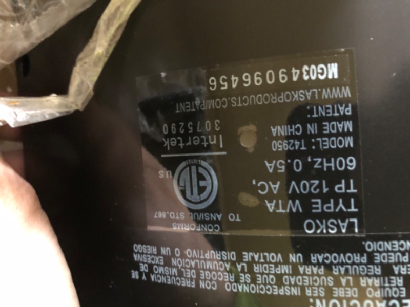 Photo 1 of [Working] Lasko Products Portable Electric 42" Oscillating Tower Fan with Fresh Air Ionizer