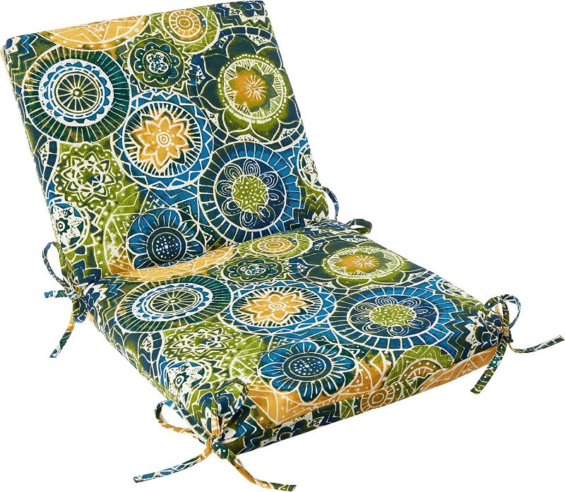 Photo 1 of [Damage] Pillow Perfect Outdoor/Indoor Omnia Lagoon Square Corner Cushion - 1pc (Blue)