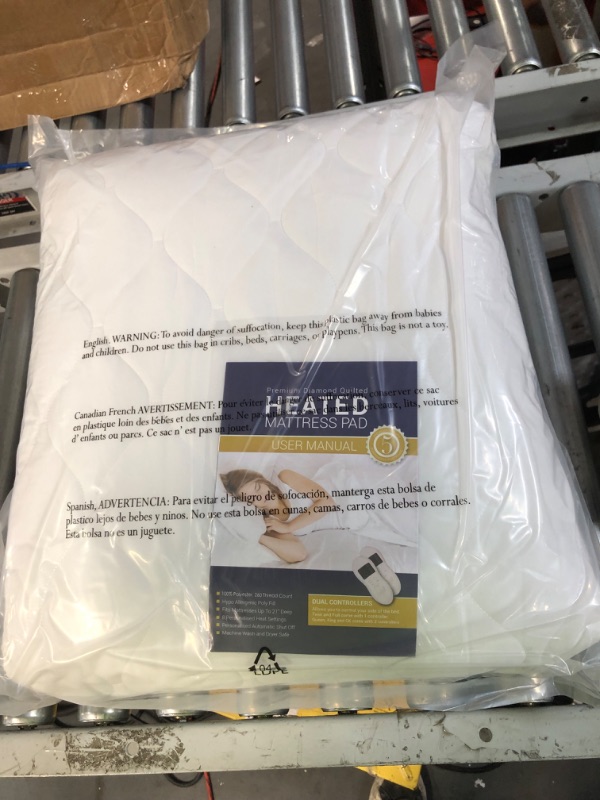 Photo 3 of [See Notes] Heated Mattress Pad | Quilted Cotton