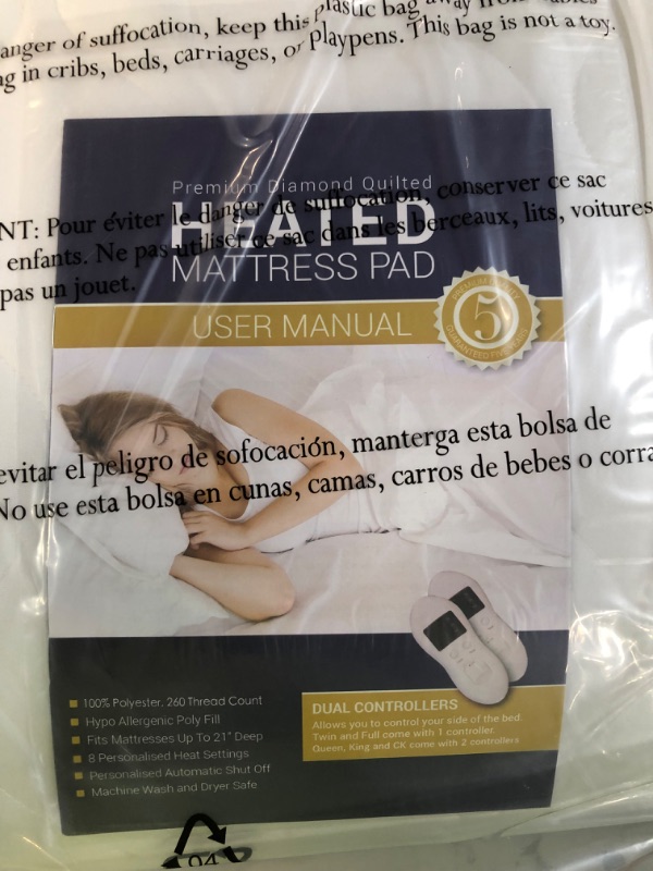 Photo 6 of [See Notes] Heated Mattress Pad | Quilted Cotton