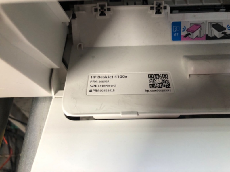 Photo 2 of ***UNTESTED - MISSING PARTS - SEE NOTES*** HP DeskJet 4155e Wireless Color All-in-One Printer