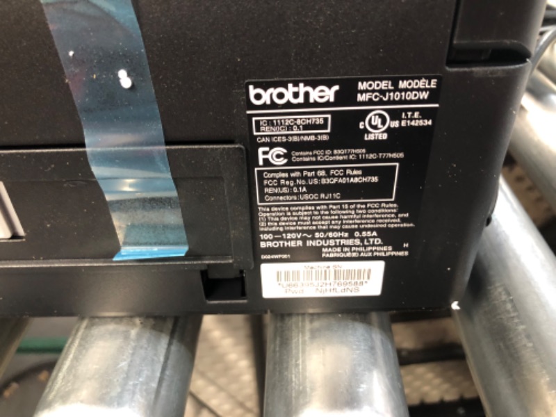 Photo 2 of ***SEE NOTES*** Brother MFC-J1010DW Wireless Color Inkjet All-in-One