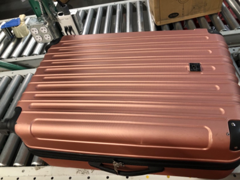 Photo 3 of *SEE NOTES* Travelers Club Cosmo Hardside Spinner Luggage, Rose Gold, 25" 