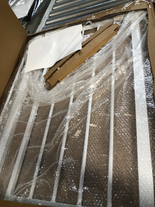 Photo 1 of  Narrow Baby Gate 24 Inch Small Dog Gate White Tension , 24.02"-27.56"/61-70CM White