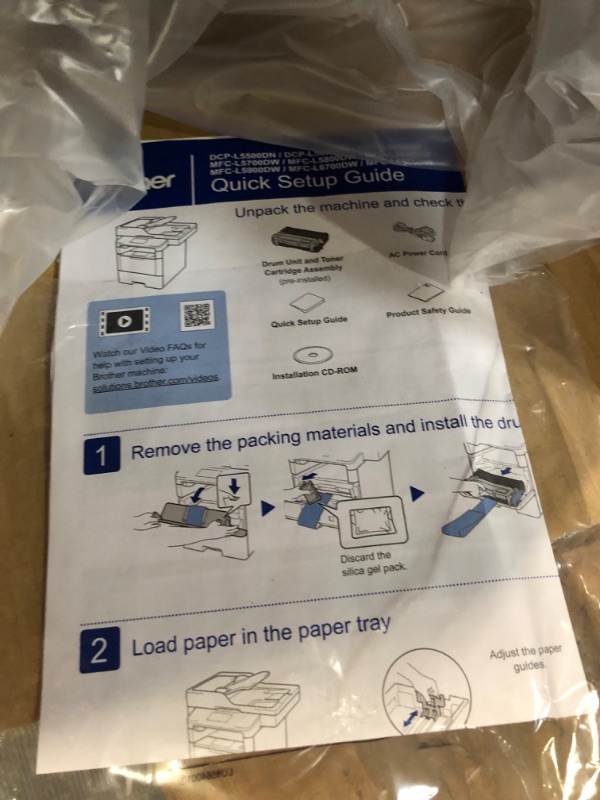Photo 4 of Brother Monochrome Laser Multifunction Copier and Printer, DCP-L5500DN, Flexible Network Connectivity, Duplex Printing, Mobile Printing & Scanning