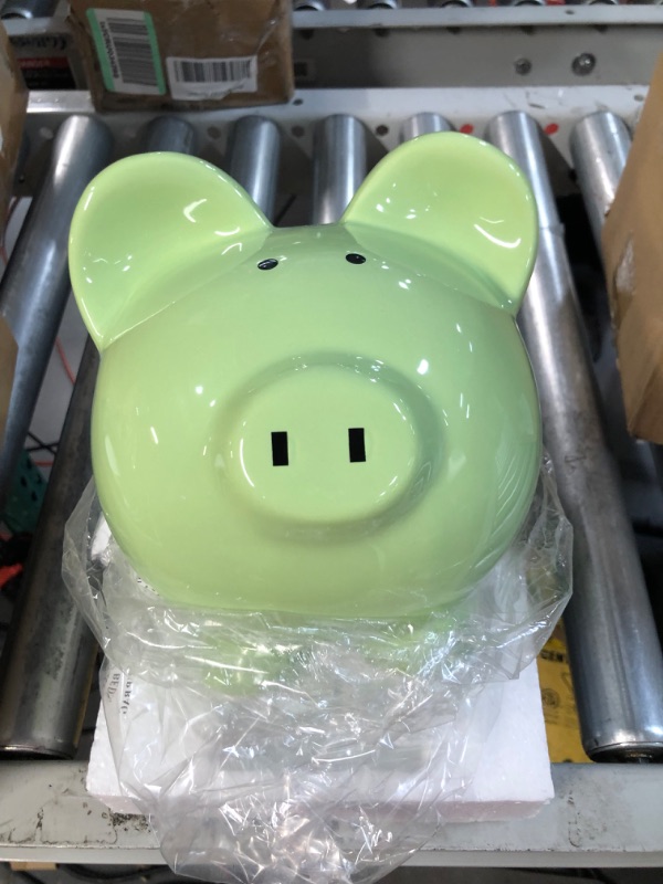 Photo 2 of Child to Cherish Ceramic Piggy Bank, Green