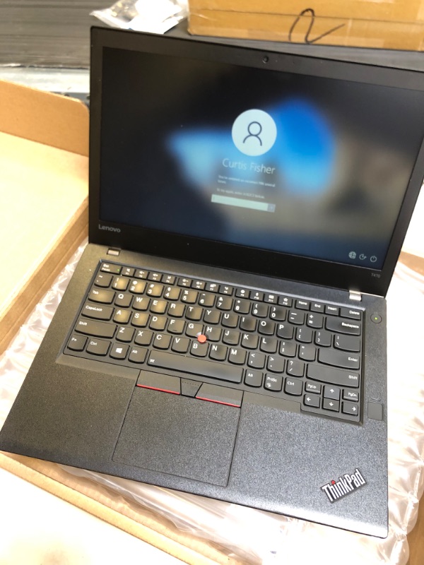Photo 3 of Lenovo T470 14in Laptop, Core i5-6300U 2.4GHz, 8GB RAM, 256GB Solid State Drive, Windows 10 Pro 64Bit (Renewed)
