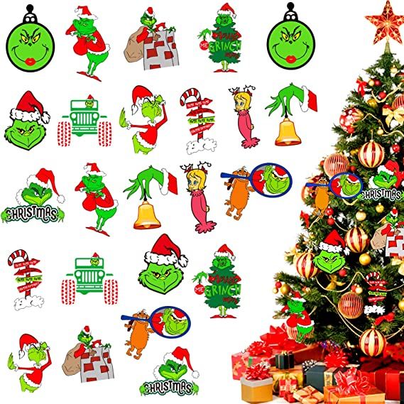 Photo 1 of 3 packs--- 24PCS Christmas Tree Decorations,Hanging Christmas Tree Ornaments,Christmas Decorations Indoors Home Decor, Xmas Christmas Holiday Themed Party Supplies