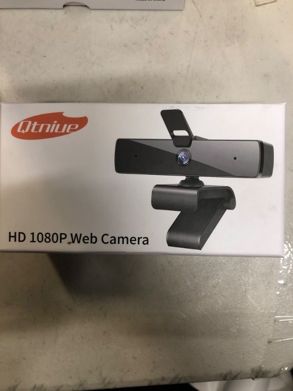 Photo 2 of Qtniue Webcam with Microphone and Privacy Cover, FHD Webcam 1080p, Desktop or Laptop and Smart TV USB Camera for Video Calling, Stereo Streaming and Online Classes 30FPS * FACTORY SEALED 