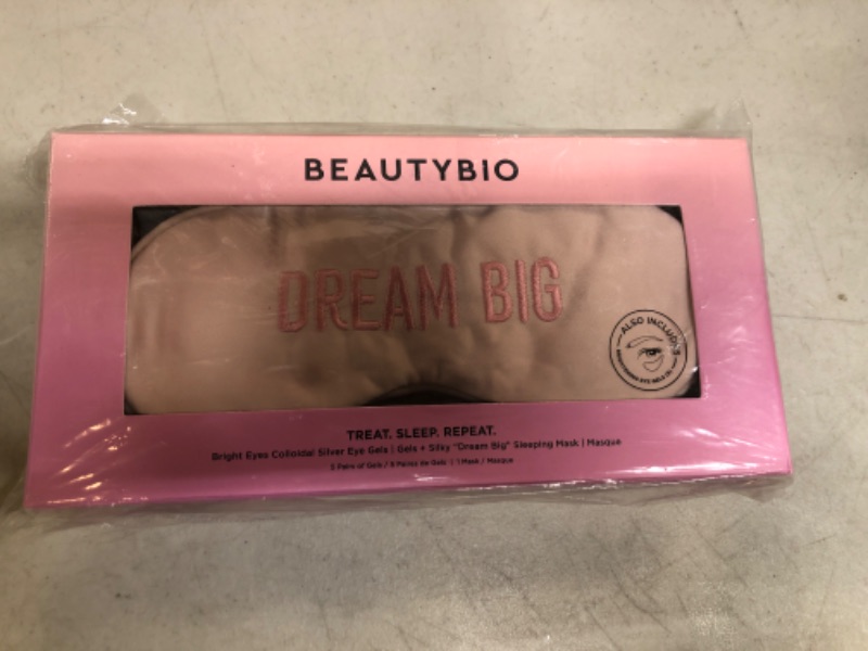 Photo 1 of BeautyBio Treat. Sleep. Repeat. Depuffing & Brightening Eye Gels and Silky Sleep Mask Set, 1 ct.