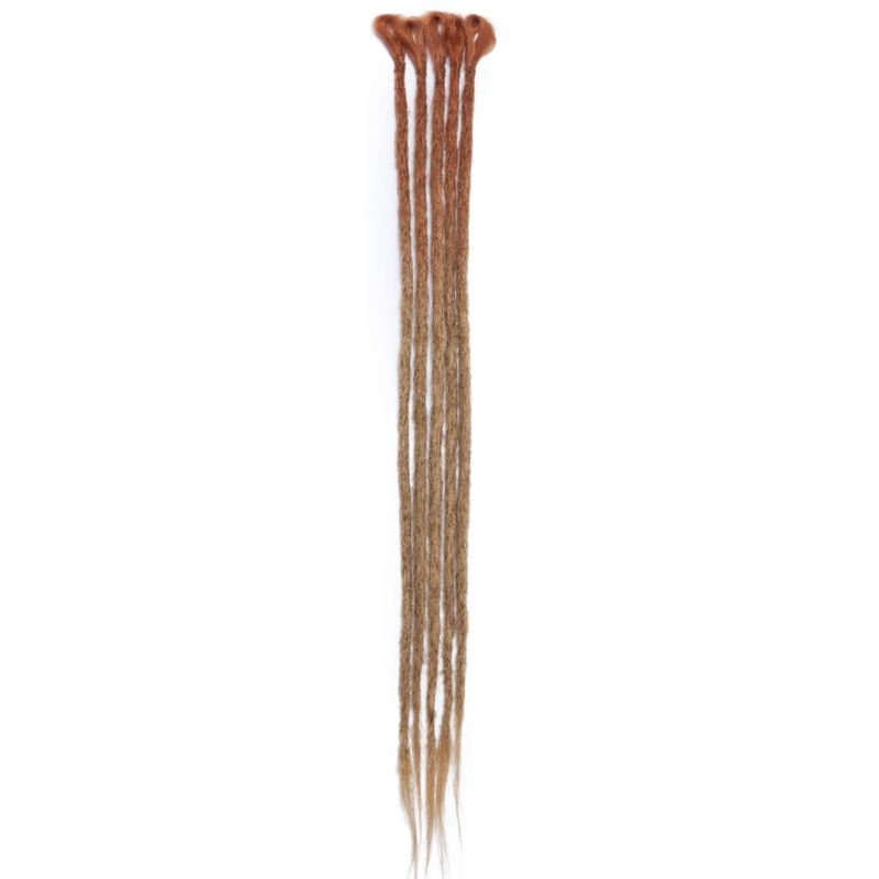 Photo 1 of SEGO 24 Inch Ombre Dreadlock Extensions for Women/Men Bicolor Synthetic Handmade Dread Extension Long Single Ended Hippie Style Reggae Hair 25 Count #Light Auburn to Ash Blonde
