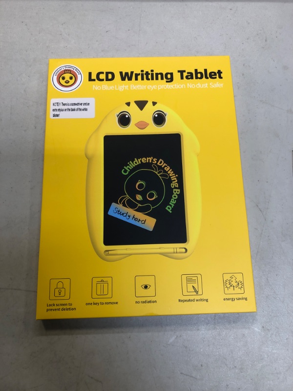Photo 2 of LCD Writing Tablet for Toddler Kids Toys Christmas Gift - Doodle Board Gifts for Kids with 2 Stylus, Drawing Board Birthday Gifts, Erasable Drawing Tablets for Boys Girls 3 4 5 6 7 Years Old Yellow ++++FACTORY SEALED++++