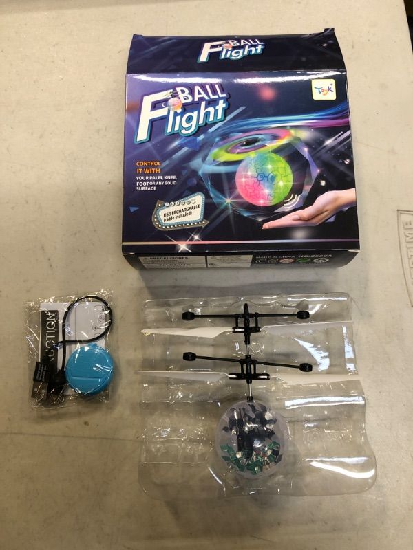 Photo 2 of Flying Toy Ball Infrared Induction RC Flying Toy Built-in LED Light Disco Helicopter Shining Colorful Flying Drone Indoor and Outdoor Games Toys for 3 4 5 6 7 8 9 10 Year Old Boys and Girls