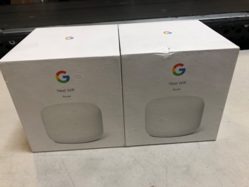 Photo 2 of Google Nest Wifi - Home Wi-Fi System - Wi-Fi Extender - Mesh Router for Wireless Internet - 2 Pack Router Only Two Pack
++FACTORY SEALED++