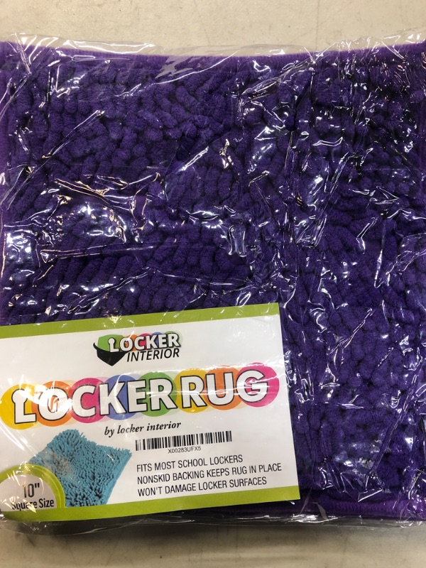 Photo 2 of 2 PACK ---School Locker Interior 10"" Square Locker Fur Rug Carpet (Purple)