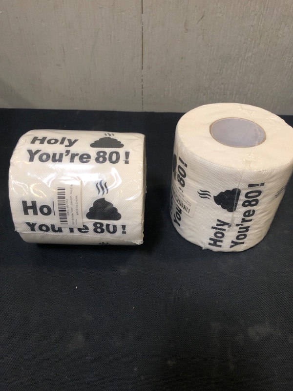 Photo 2 of 2Pack   80th Birthday Decorations For Men Women - Toilet Paper 80 Birthday Gifts Funny Joke Present - Novelty Great Hilarious Gag Laugh Toilet Paper