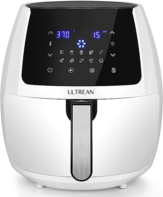 Photo 1 of Ultrean 5.8 Quart Air Fryer, Electric Hot Air Fryers Cooker with 10 Presets, Digital LCD Touch Screen, Nonstick Basket, 1700W, UL Listed (White) - ++DAMAGE : SHOWNN IN PICTURES++
