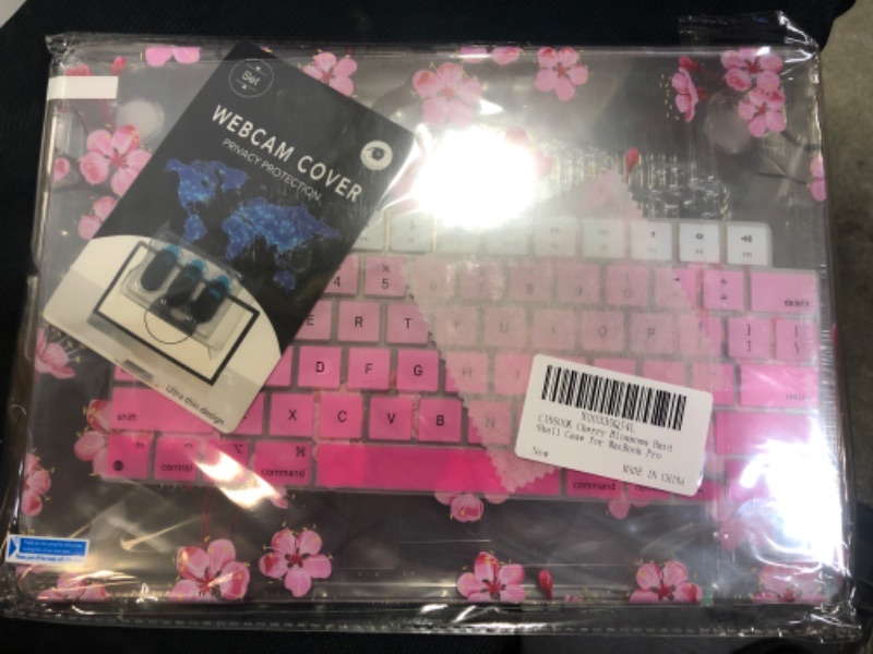 Photo 2 of CISSOOK Cherry Blossoms Hard Shell Case for MacBook Pro 14 inch A2442 M1 Pro/Max 2021 2022 Release, Cherry Floral Cover with Keyboard Cover Screen Protector for 2021 New Pro 14.2”- Cherry Blossoms 14inch-Cherry blossoms