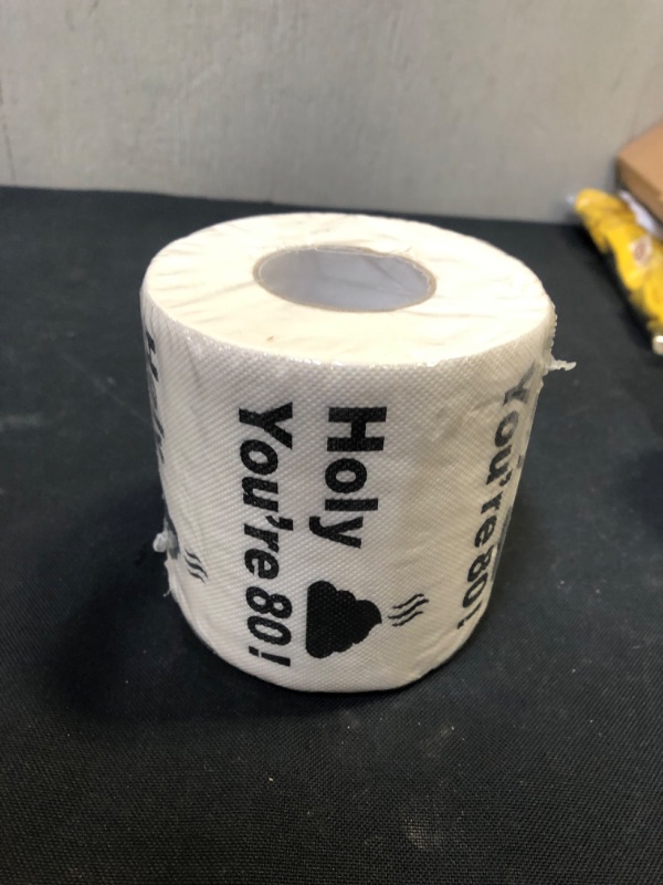 Photo 2 of 80th Birthday Decorations For Men Women - Toilet Paper 80 Birthday Gifts Funny Joke Present - Novelty Great Hilarious Gag Laugh Toilet Paper
