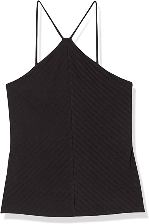 Photo 1 of Daily Ritual Women's Wide Rib Cropped T-Strap Cami Top Shirt - LARGE -