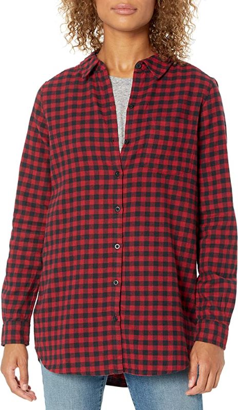 Photo 1 of Goodthreads Women's Brushed Flannel Boyfriend Tunic - SMALL -