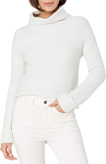 Photo 1 of Daily Ritual Women's Cozy Boucle Horizontal Knit Long-Sleeve Mock Neck Sweater - XL -