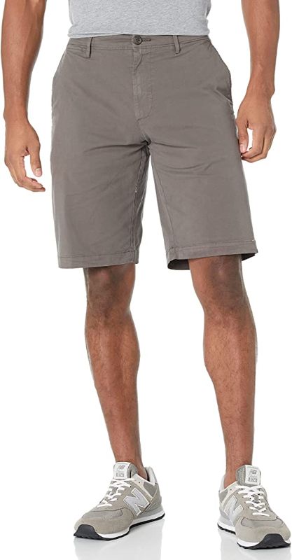 Photo 1 of Goodthreads Men's Slim-Fit 11" Flat-Front Comfort Stretch Chino Short - SIZE 32 - LIGHT GREY -