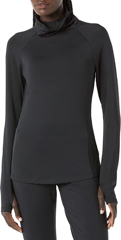 Photo 1 of Amazon Essentials Women's Control Tech Longsleeve Masked Running Top - LARGE -