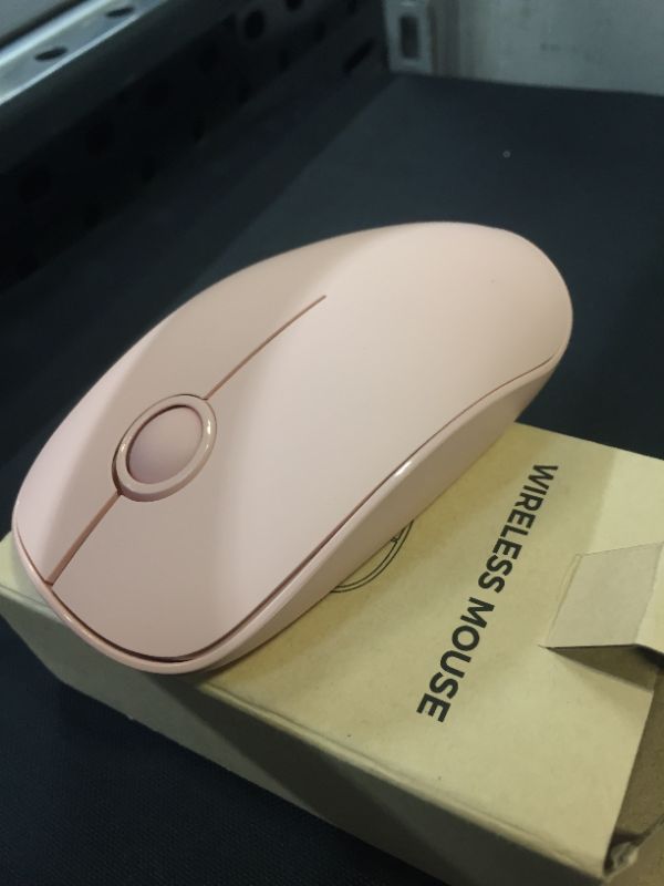 Photo 1 of Slim Wireless Mouse for Laptop, 2.4G Portable USB Cordless Computer Mouse with Simplified 3 Buttons, Adjustable DPI for Notebook, Mac, PC, Laptop, Pink