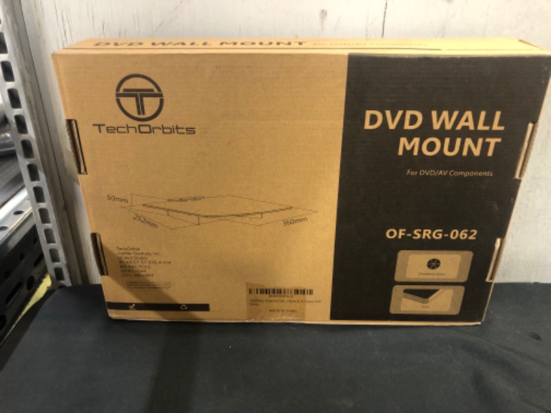 Photo 1 of TechOrbits Glass Wall Shelf – Wall Mount Shelf for DVD Multi Media Components – Floating Entertainment Console
