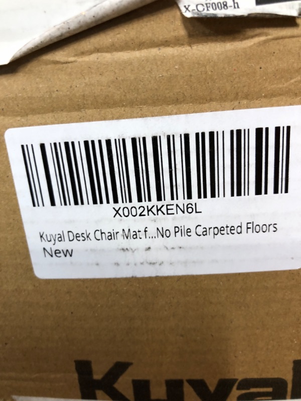 Photo 3 of Kuyal Desk Chair Mat for Carpet, 30'' x 48'' Rectangle Transparent Mats for Chairs Good for Desks, Office and Home, Easy Glide, Protects Floors for Low and No Pile Carpeted Floors 30"x48" for Carpet * SEALED 