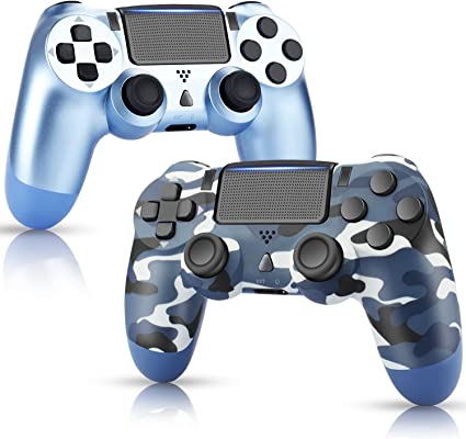 Photo 1 of 2 PC PLAYSTATION 4 CONTROLLER - CAMO BLUE & TITANIUM BLUE