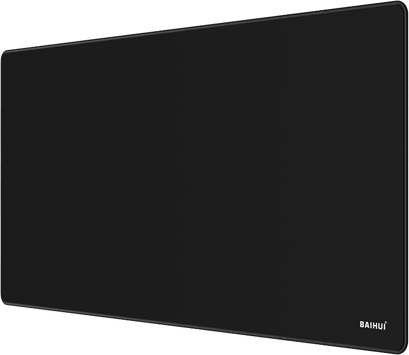 Photo 1 of Large Gaming Mouse Pad, Classic Black Extended Mousepad with Superior Micro-Weave Cloth, Comfortable Keyboard Pad, Desk Mat for Gamer, Office and Home, 35.4 x 15.7 inches