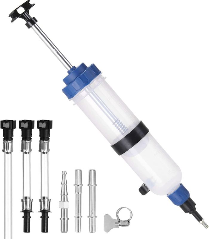 Photo 1 of 1.5L Fluid Extractor Oil Extractor Filling Pump, Syringe Style Manual Operation Automotive Fluid Extraction, Convenient Oil Change & Fluid Change Tool
