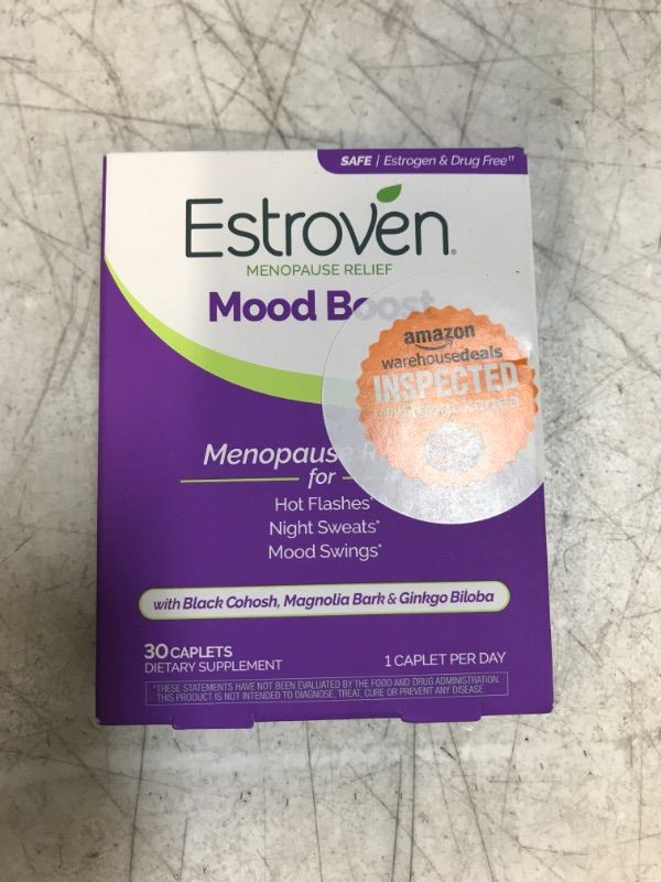 Photo 2 of Estroven Mood Boost for Menopause Relief, Helps Reduce Hot Flashes & Night Sweats, Helps Manage Mood Swings, 30 Count EXP 12/2023