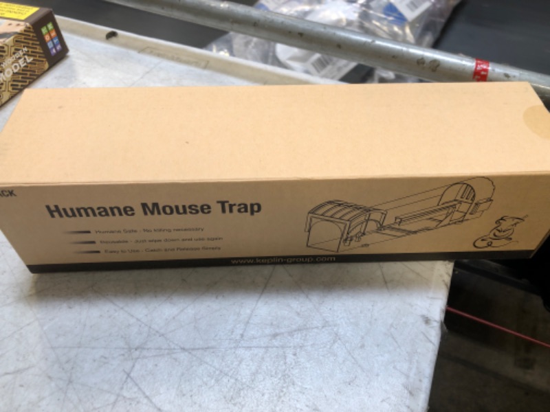 Photo 3 of KEPLIN Humane Mouse Trap - No Kill Mice Traps, Pets and Children Friendly, Catch and Release Animal, Rodent and Chipmunk Trap, Indoor / Outdoor - 1pk Black
++FACTORY SEALED++