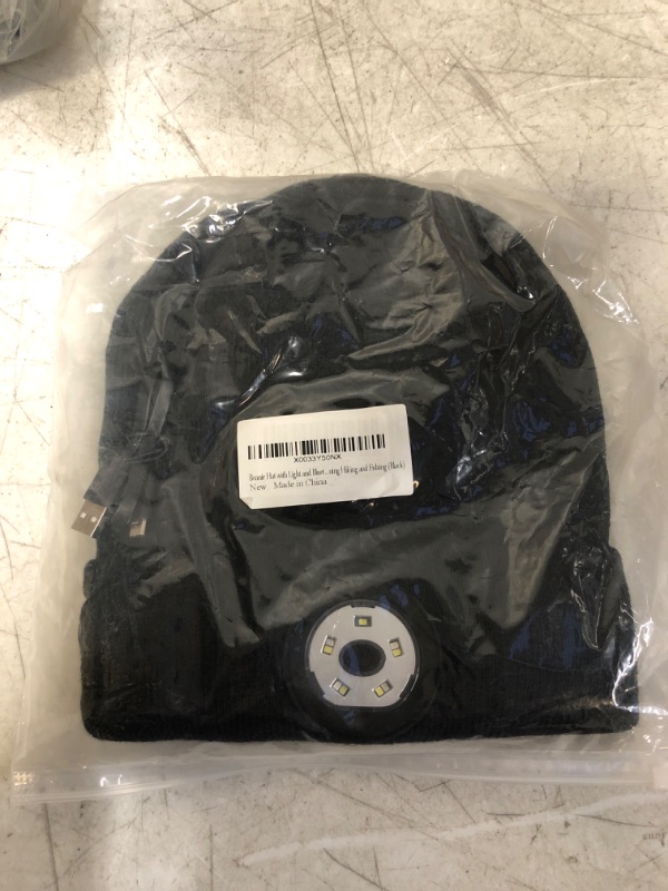 Photo 1 of GP Life Bluetooth Beanie Hat with Light, Unisex Headlamp Cap with Headphone for Man Woman?Black)

