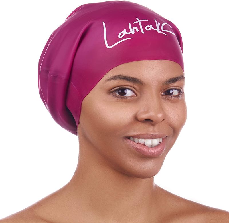 Photo 1 of Long Hair Swim Cap - Swimming Caps for Women Men - Extra Large Swim Caps - Waterproof Silicone Swim Cap - Dreadlocks Braids Afro Hair Extensions Weaves  -- SLIGHTLY DIRTY --
