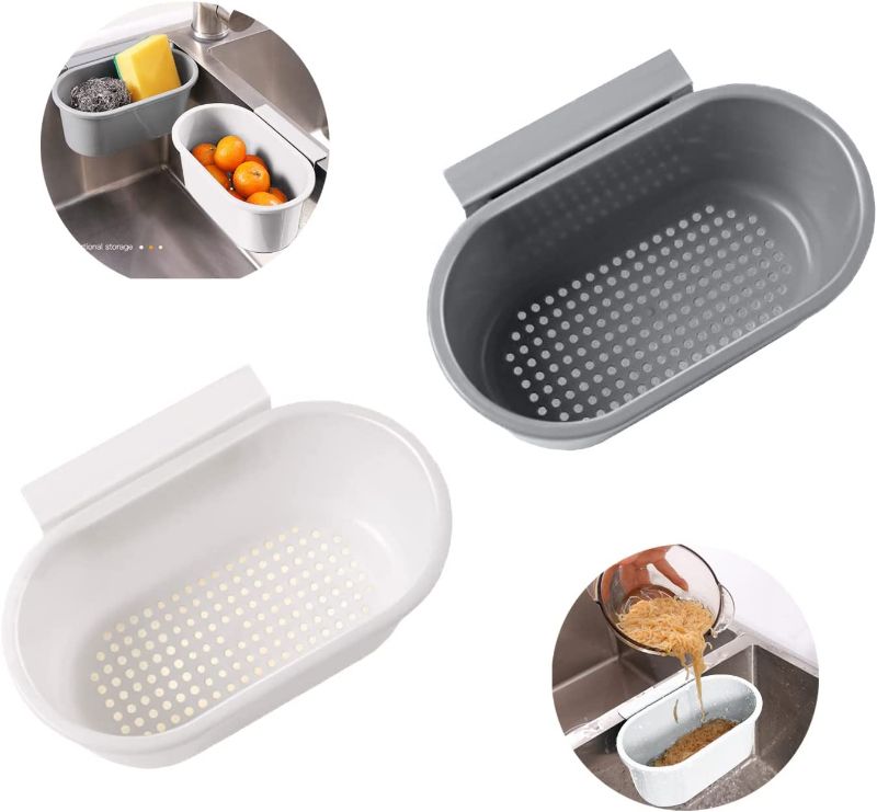 Photo 1 of 2 Pcs Kitchen Sink Drain Basket, Multi-function Kitchen Sink Strainer Basket, Drain Basket for Kitchen Sink Food Catcher as Kitchen Strainer Fits All Sink
