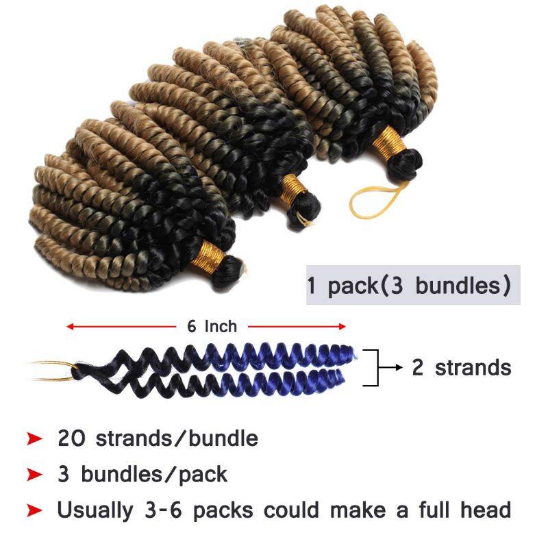 Photo 2 of SEGO Jamaican Bounce Crochet Hair Jumpy Wand Curl Short Curly Jamaican Crochet Braids Synthetic Crochet Braiding Hair Extensions Ombre Twist Braid Hair --Black to Sandy Blonde 3 Bundle 6 Inch
