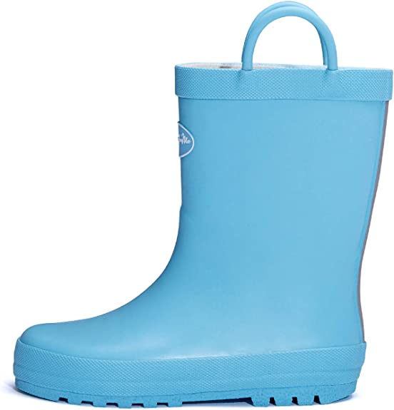 Photo 1 of KomForme Kids Rain Boots, Waterproof Rubber Matte Boots with Easy-on Handles SIZE 13 LITTLE KID 
