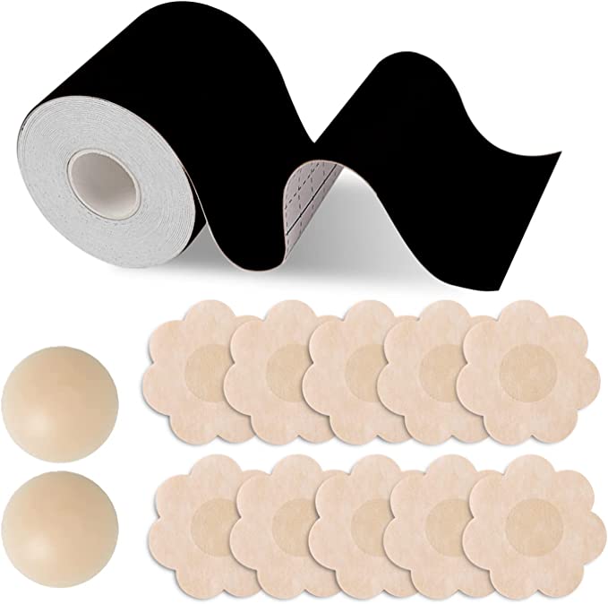 Photo 1 of Patiotign Boob Tape, Breast Lift Tape Athletic Body Tape for Breast Lift Chest Support Boobytape Bob Tape Adhesive Bra Alternative