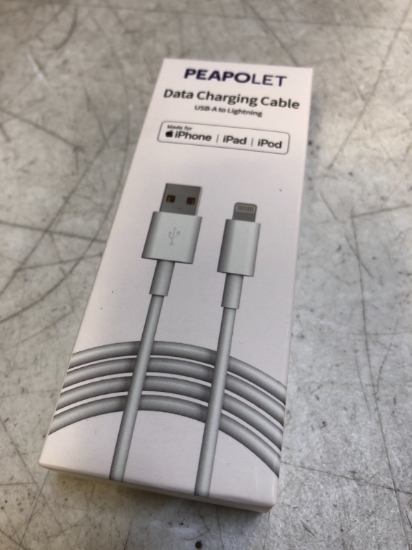 Photo 2 of PEAPOLET iPhone Charger Cable, [Apple MFi Certified] USB-A to Lightning Cord Fast iPhone Charger Cable Compatible iPhone 14/13/12/11 Pro Max Xs X XR 8 7 iPad iPod 3.3FT 2 Pack