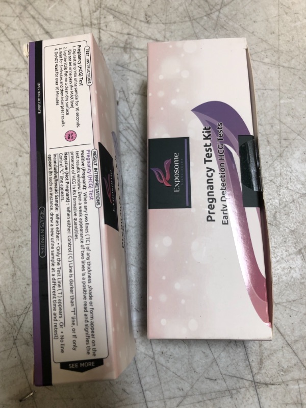 Photo 2 of 2 COUNT Exposome BioSciences Pregnancy Test Strips. (20 Pack) Early Detection HCG Pregnancy Tests. Statistically Significant Test Results: Over 99% Accuracy