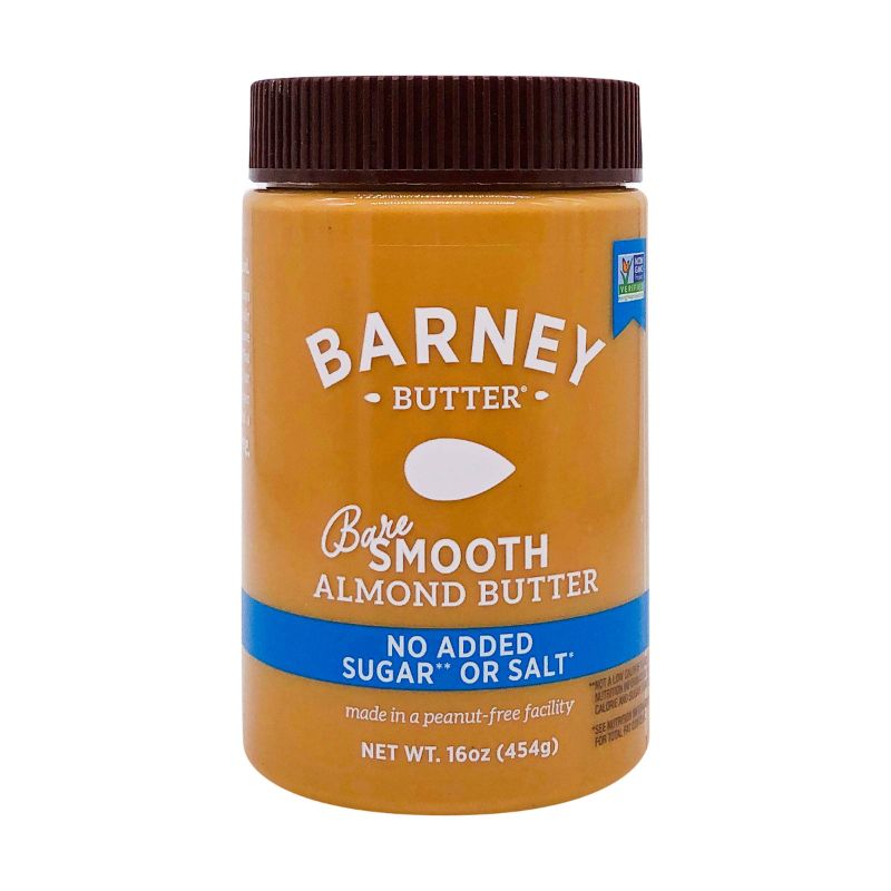 Photo 1 of 3 COUNT .....BARNEY Almond Butter, Bare Smooth, No Stir, No Sugar, No Salt, Non-GMO, Skin-Free, Paleo, KETO, 16 Ounce Bare Smooth 16 Ounce (- BB 02/01/2023