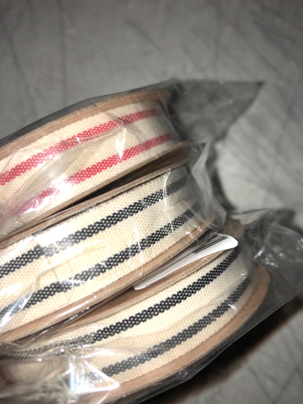 Photo 1 of 3 COUNT.....Fowod Natural Cotton Ribbon 1-1/2 Inch(38mm), 10 Yards.Christmas Ribbon Decorative for DIY Crafts and Gift Wrapping - Ivory/Red Red 38 & BLACK 