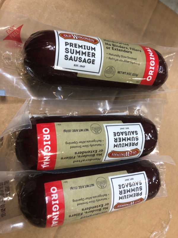 Photo 1 of 3 pcs Old Wisconsin Original Summer Sausage - 8oz---exp date 062023