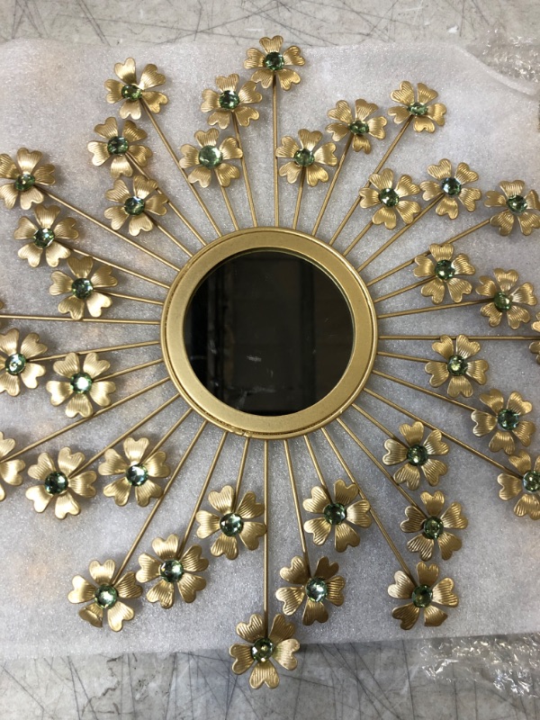 Photo 1 of 3 PACK GOLD MIRRORS WITH FLOWER FRAME.